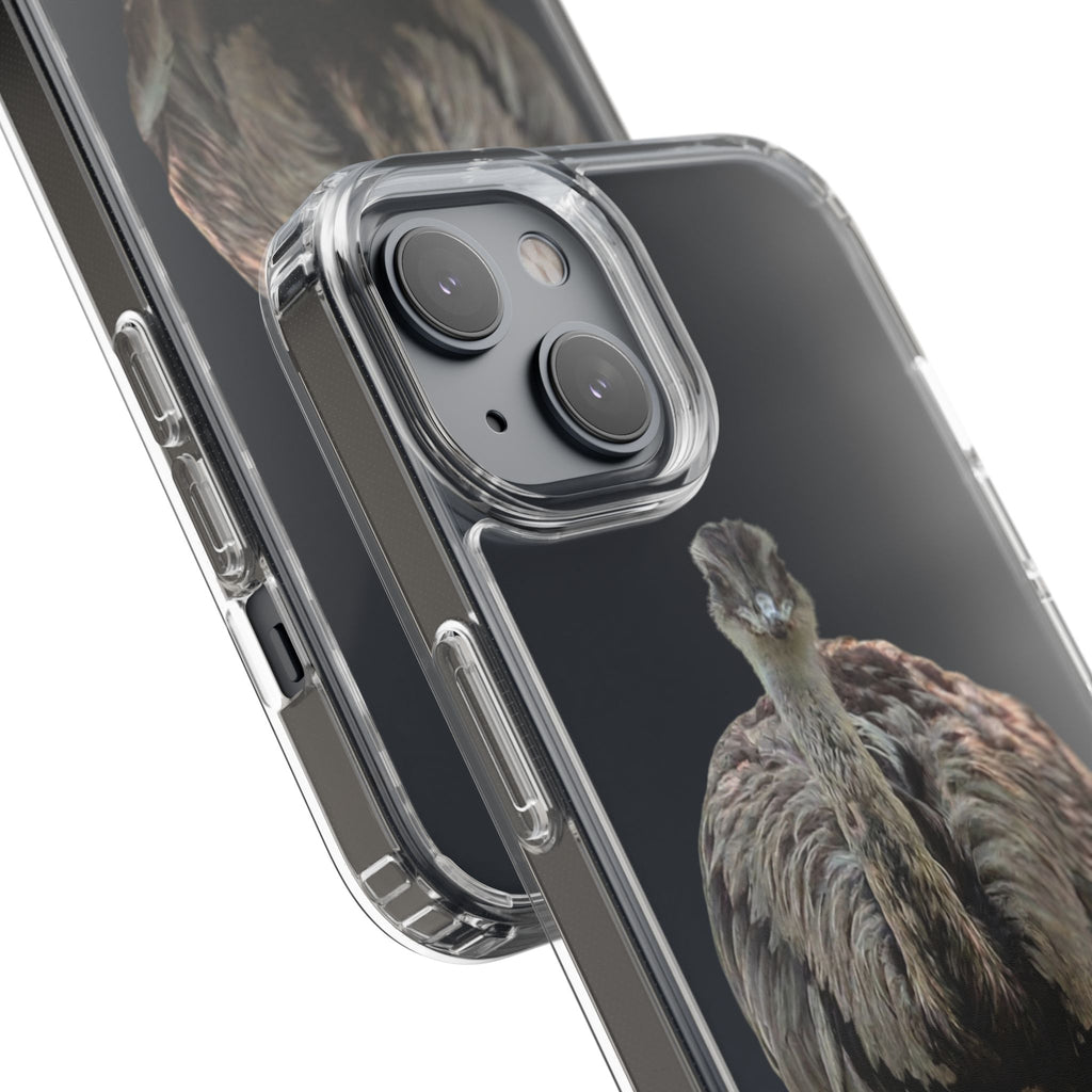 Clear Phone Case — Cute Emu Bird Design