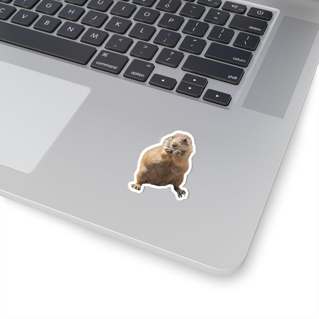 Prairie Dog Kiss-Cut Sticker — Cute Wildlife Laptop Decal