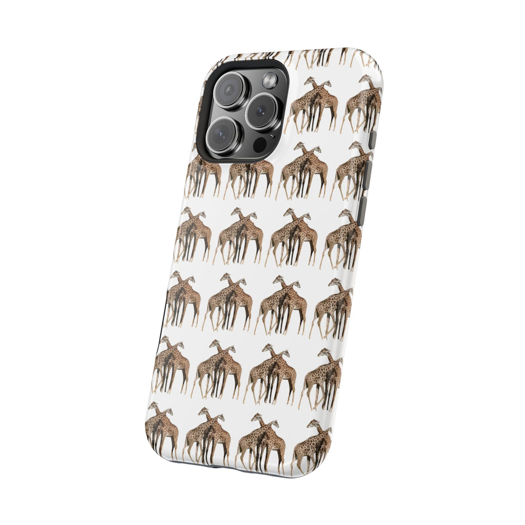 Giraffe Nature Photo Magnetic iPhone & Samsung Case — MagSafe Compatible, Dual-Layer Impact-Resistant Cover, Wildlife Gift