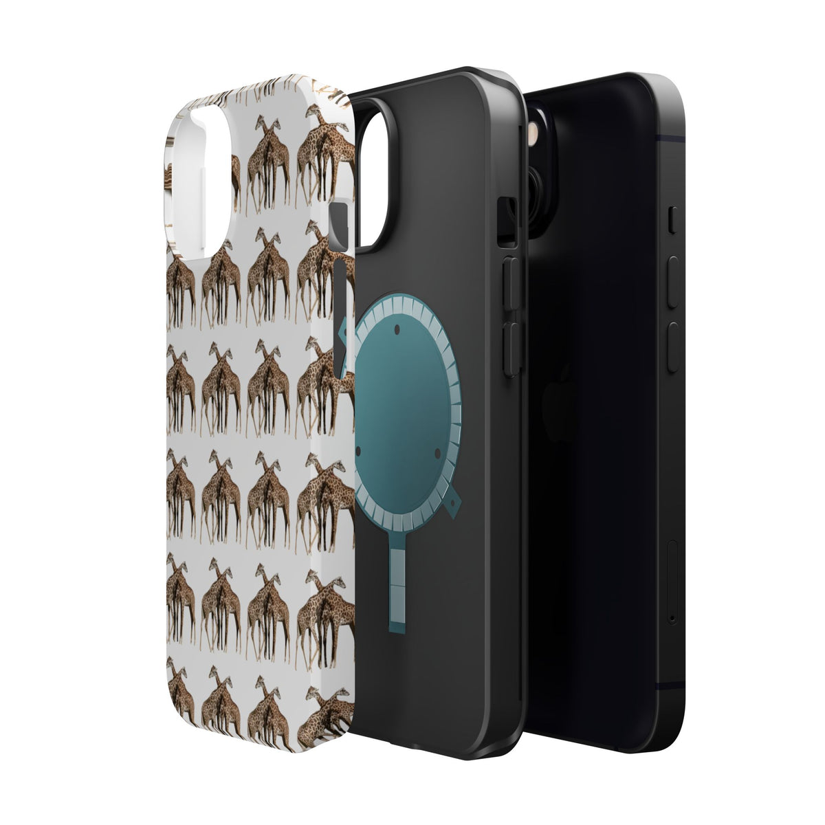 Giraffe Nature Photo Magnetic iPhone & Samsung Case — MagSafe Compatible, Dual-Layer Impact-Resistant Cover, Wildlife Gift