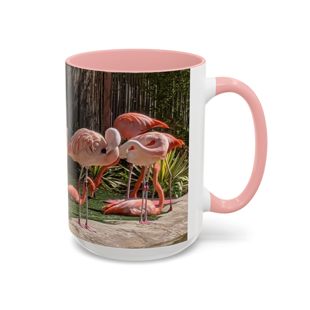Flamingo Coffee Mug — Pink Tropical Bird Photo Print, Ceramic Tea Cup, Nature Gift, 11oz or 15oz