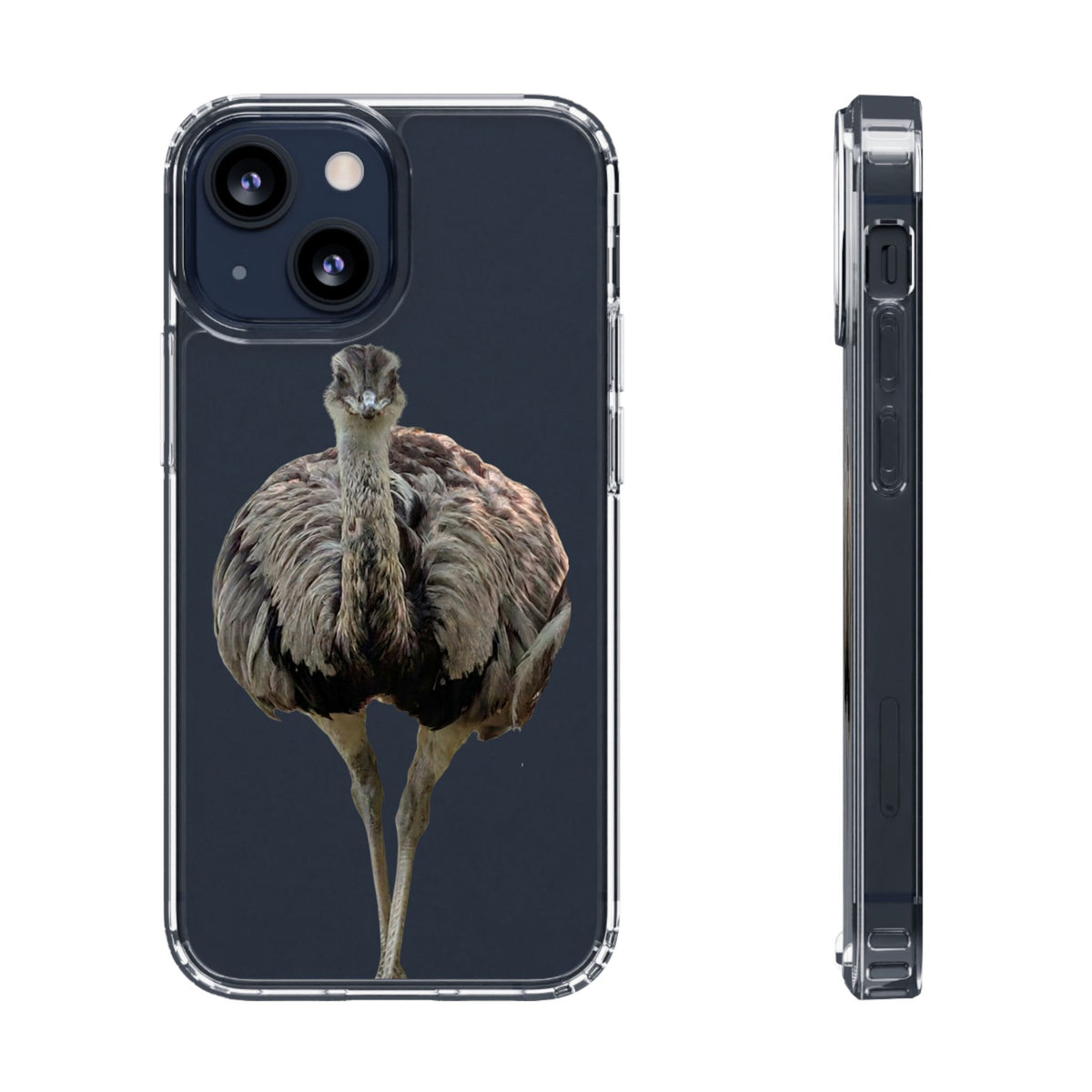 Clear Emu Bird iPhone Case — Cute Wildlife Nature Photo Design, Impact-Resistant Clear Phone Cover, Bird Lover Gift