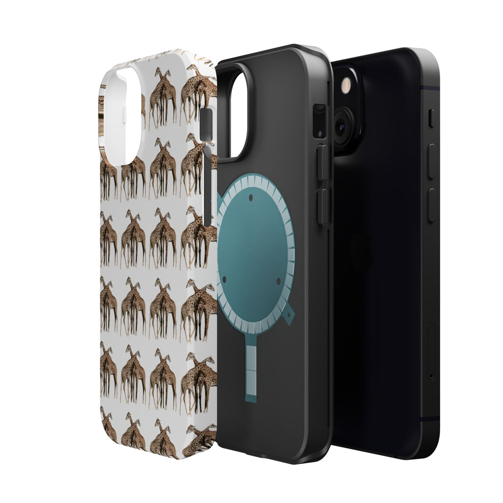 Giraffe Nature Photo Magnetic iPhone & Samsung Case — MagSafe Compatible, Dual-Layer Impact-Resistant Cover, Wildlife Gift