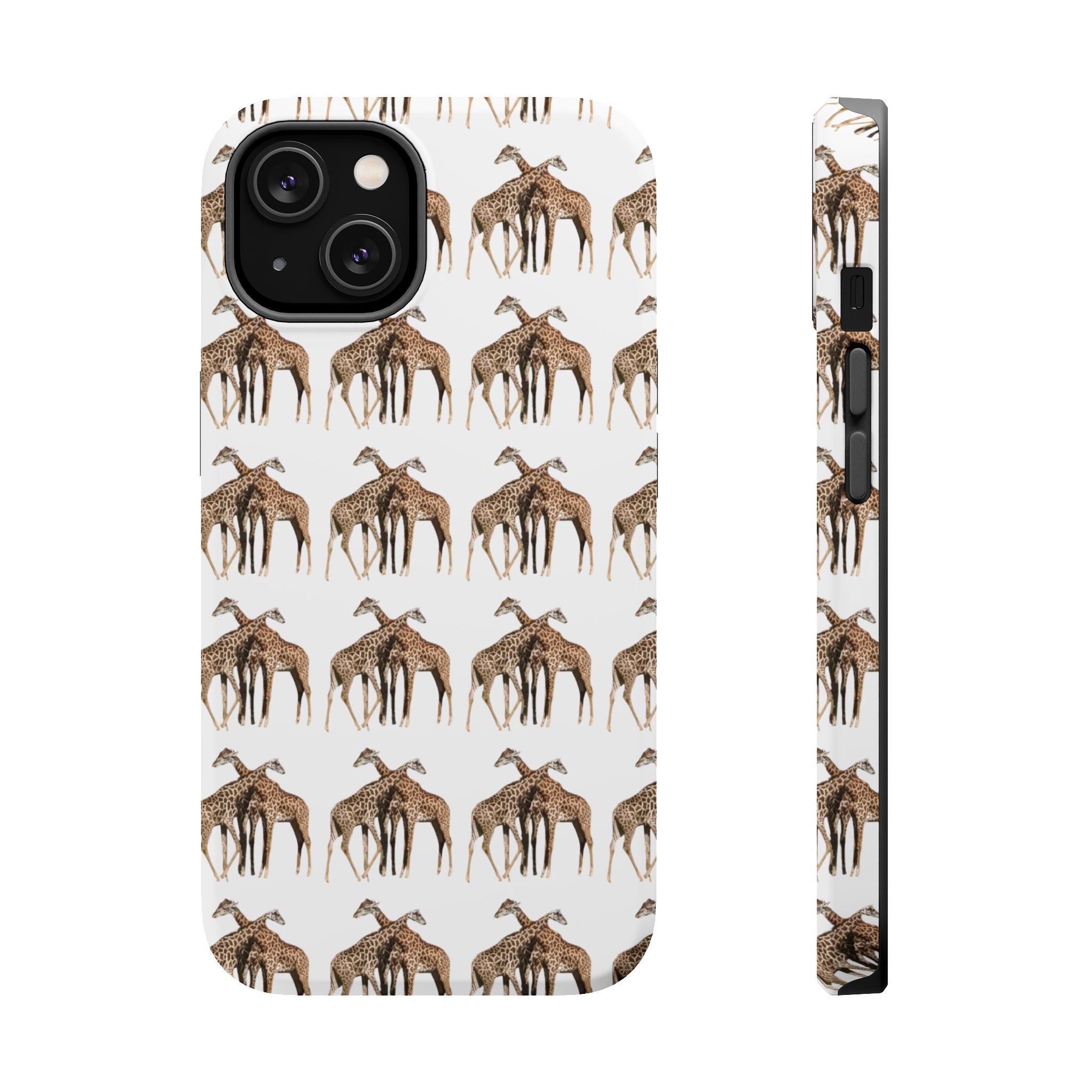 Giraffe Nature Photo Magnetic iPhone & Samsung Case — MagSafe Compatible, Dual-Layer Impact-Resistant Cover, Wildlife Gift