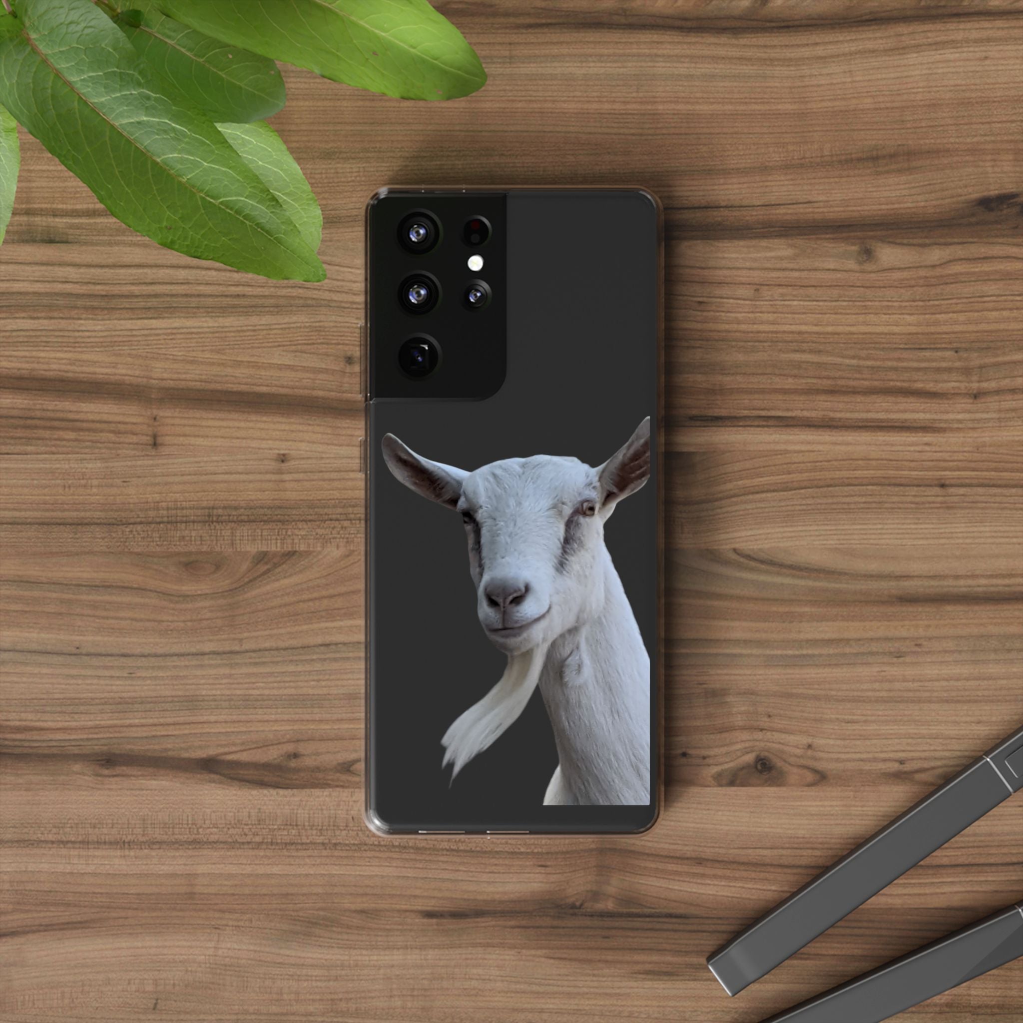 Goat Portrait Clear Phone Case