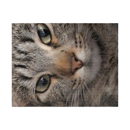 Cat Face Nature Photo Jigsaw Puzzle — Wildlife Photography Gift Set, 110, 252, 520 & 1014 Pieces