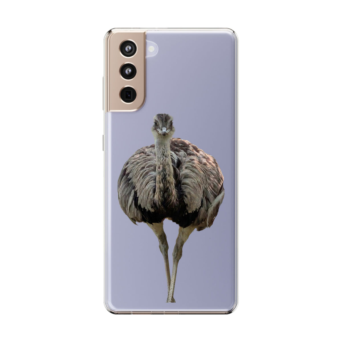 Clear Emu Bird iPhone Case — Cute Wildlife Nature Photo Design, Impact-Resistant Clear Phone Cover, Bird Lover Gift