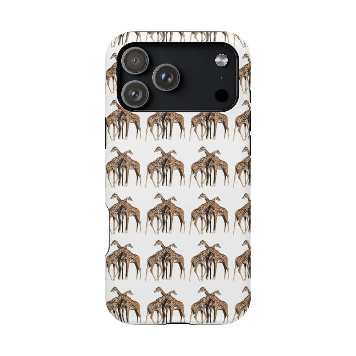 Giraffe Nature Photo Magnetic iPhone & Samsung Case — MagSafe Compatible, Dual-Layer Impact-Resistant Cover, Wildlife Gift
