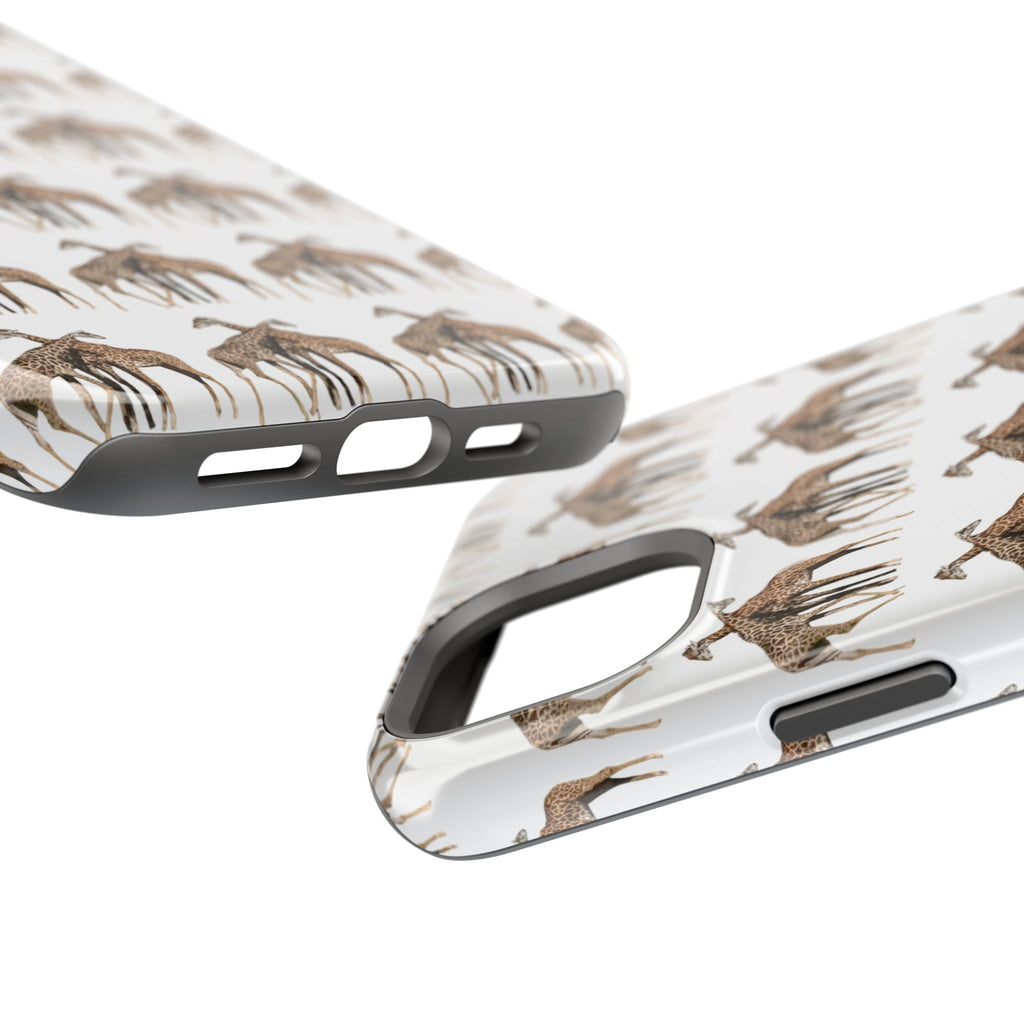 Giraffe Nature Photo Magnetic iPhone & Samsung Case — MagSafe Compatible, Dual-Layer Impact-Resistant Cover, Wildlife Gift