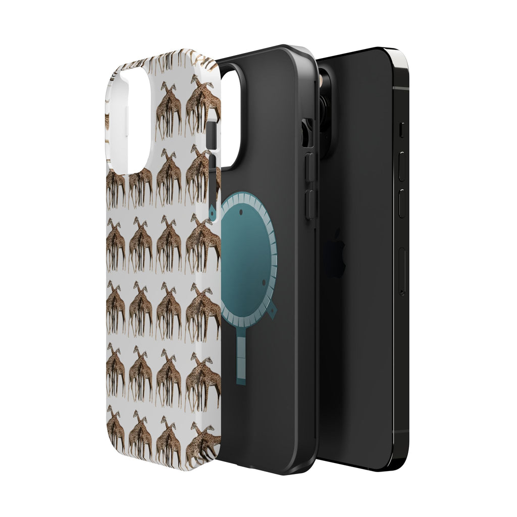 Giraffe Nature Photo Magnetic iPhone & Samsung Case — MagSafe Compatible, Dual-Layer Impact-Resistant Cover, Wildlife Gift