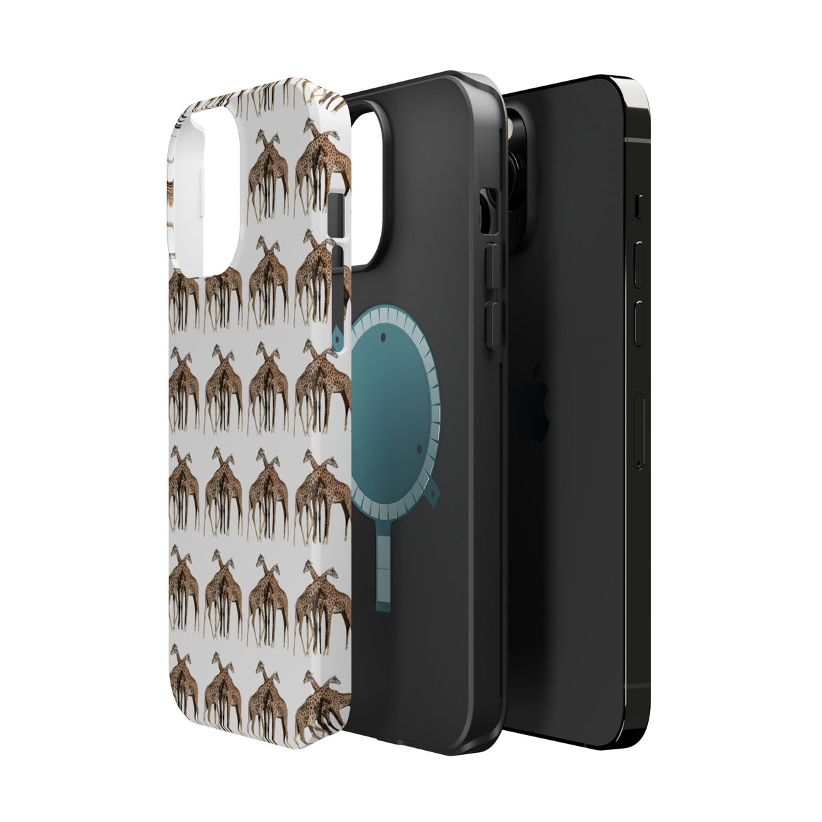 Giraffe Nature Photo Magnetic iPhone & Samsung Case — MagSafe Compatible, Dual-Layer Impact-Resistant Cover, Wildlife Gift