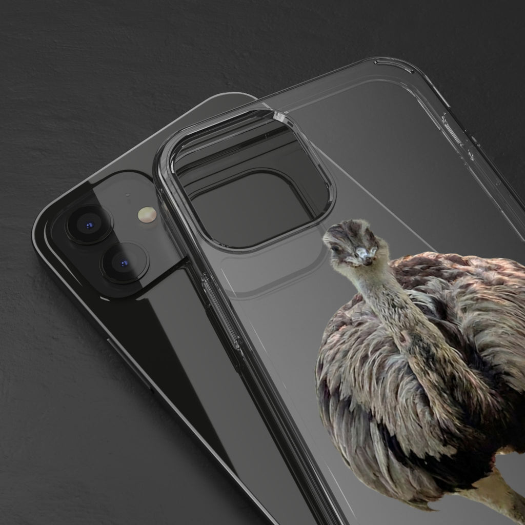 Clear Phone Case — Cute Emu Bird Design