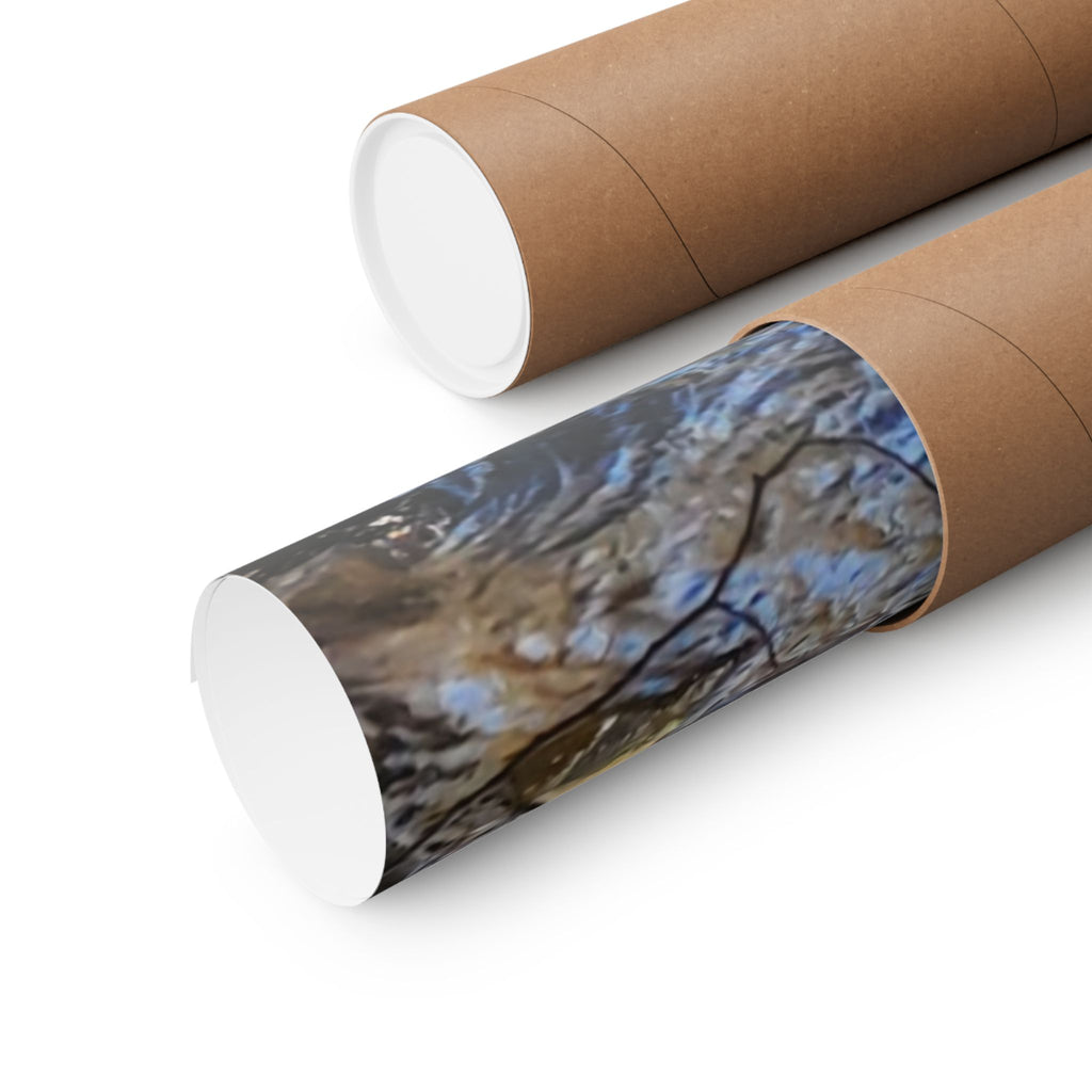 River Stream Nature Poster — Matte Vertical Wall Art for Home & Cabin Décor
