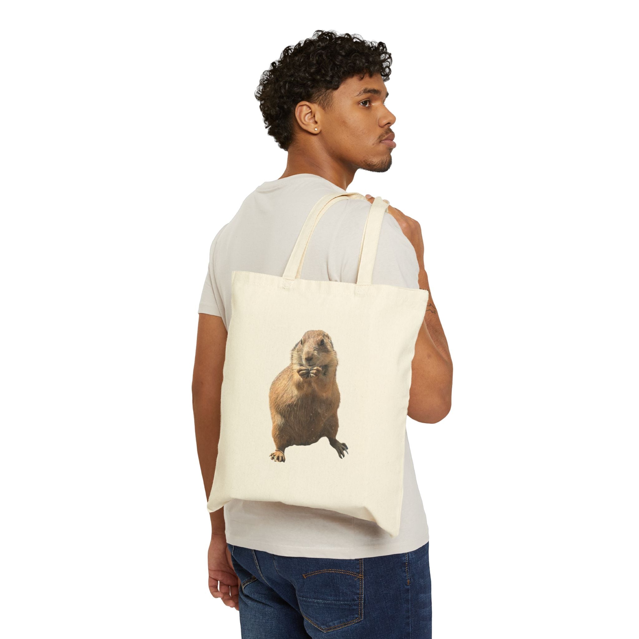 Prairie Dog Canvas Tote — Cute Rodent Eco Grocery Bag
