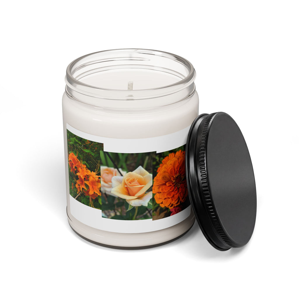 Floral Orange Rose & Marigold Scented Soy Candle — 9oz