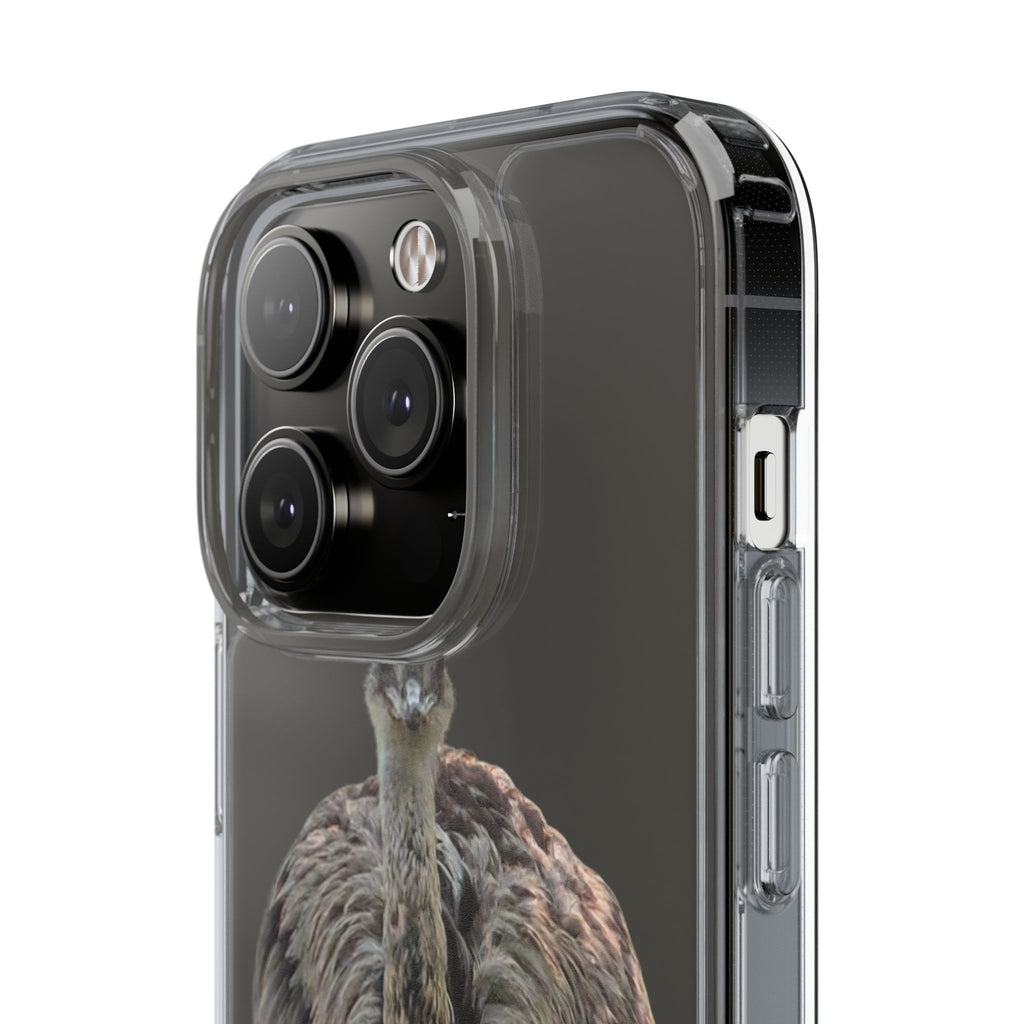 Clear Phone Case — Cute Emu Bird Design