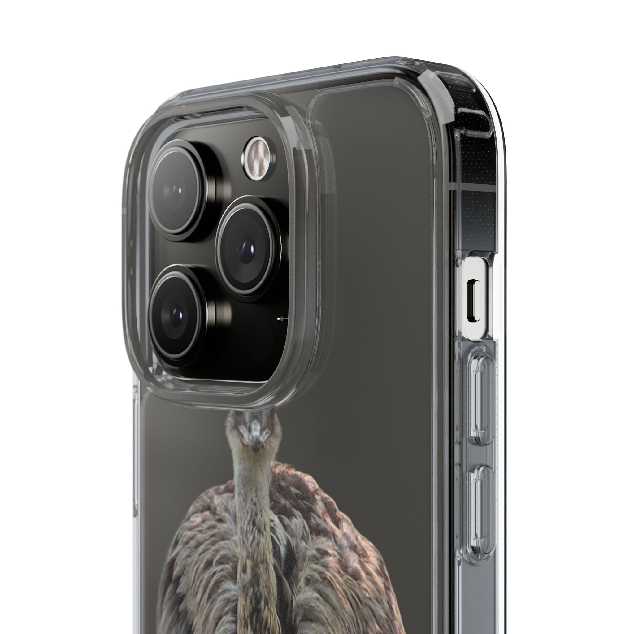 Clear Phone Case — Cute Emu Bird Design
