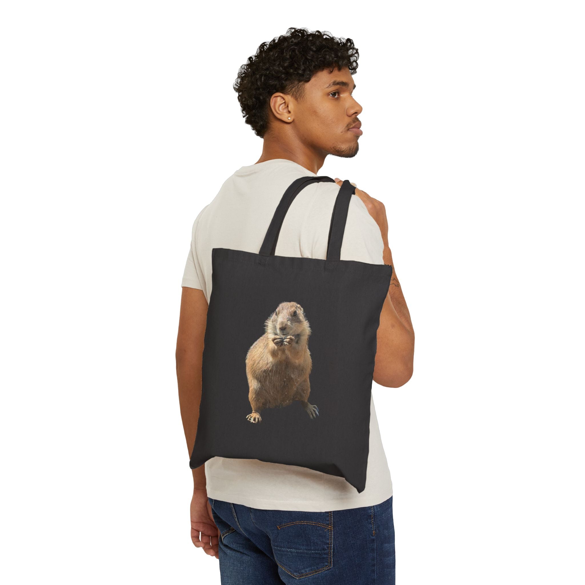 Prairie Dog Canvas Tote — Cute Rodent Eco Grocery Bag