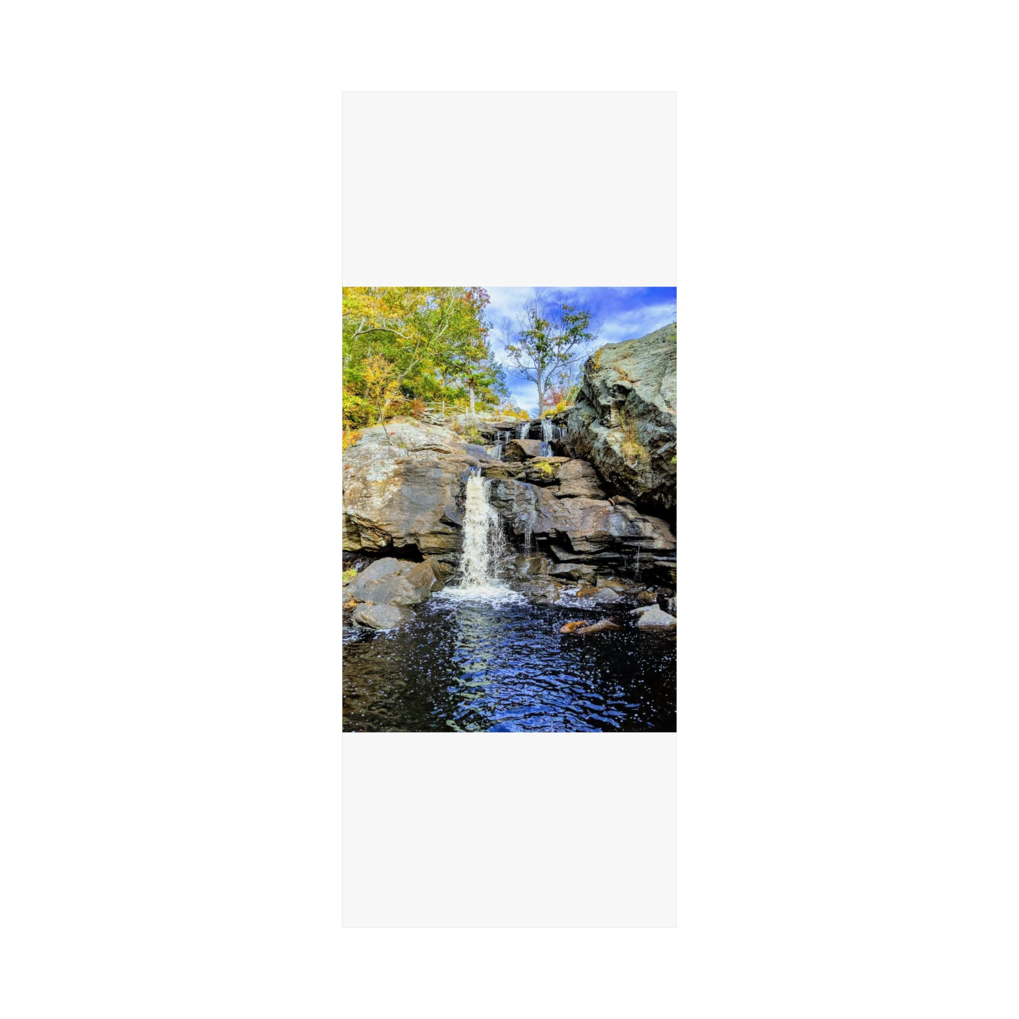 Waterfall Nature Poster — Vertical Matte Landscape Print